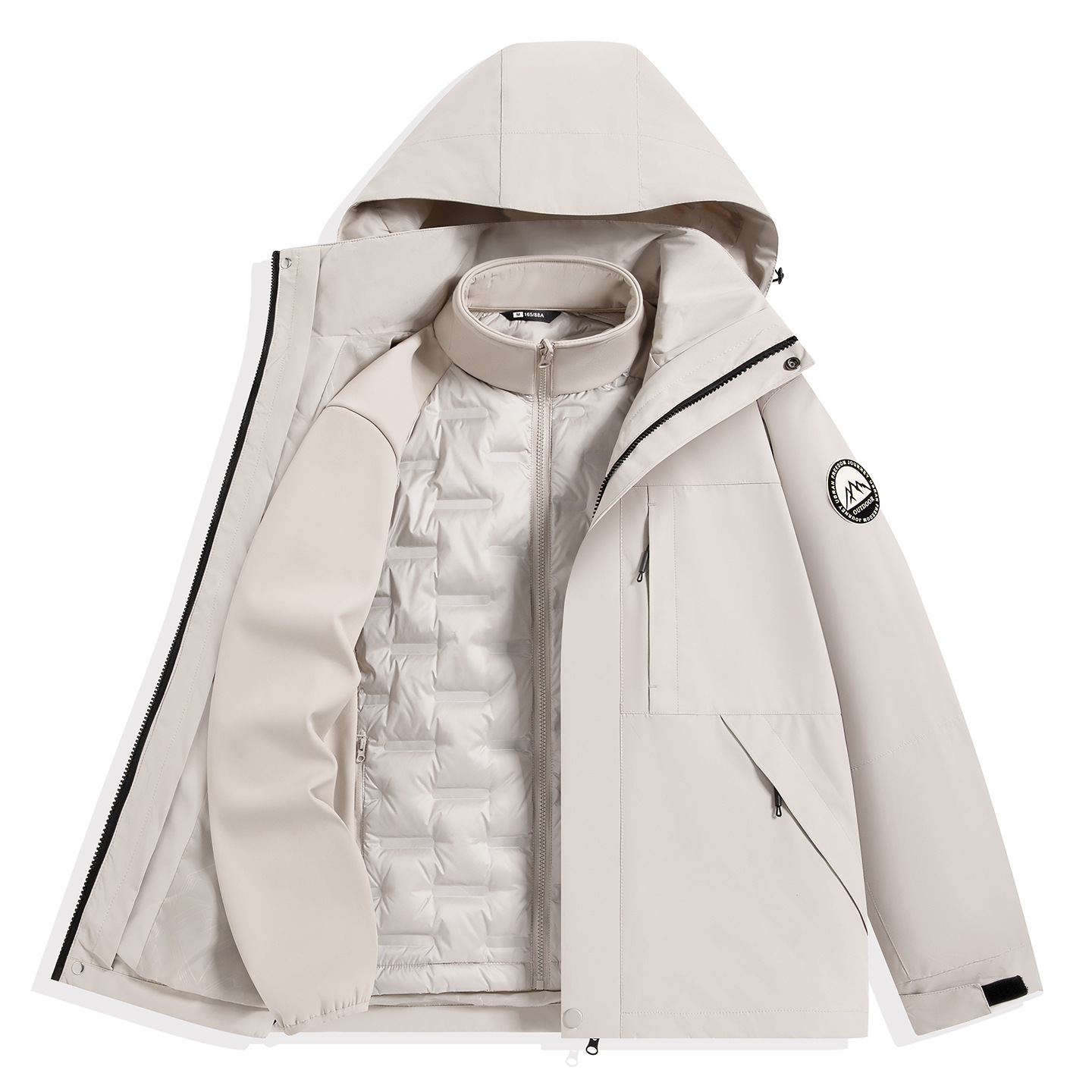 Personalizada pluma 3 - en - 1 abrigo de invierno nuevo tipo de vestir de asalto para hombres y mujeres pareja al aire libre chaqueta casual ropa de montaña