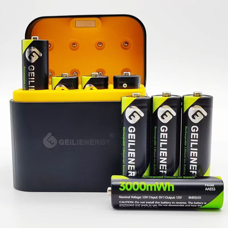 Doblador inteligente AAA de ocho celdas tipo-c puerto 5 conjunto de cargador de batería de litio