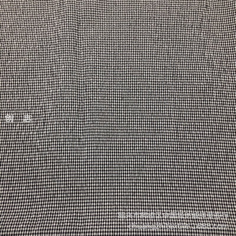 色织朝阳格绉布格子面料春夏女装衬衫连衣裙吊带衫短袖梭织先染布