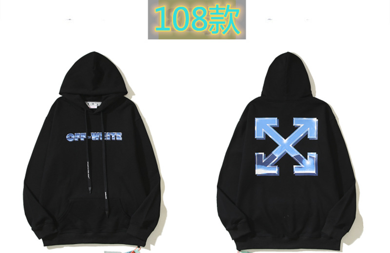 Marca de moda offwhite graffiti religioso pintura al óleo impresión de flecha hombre y mujer suelta OW pareja alta calle hoodie abrigo