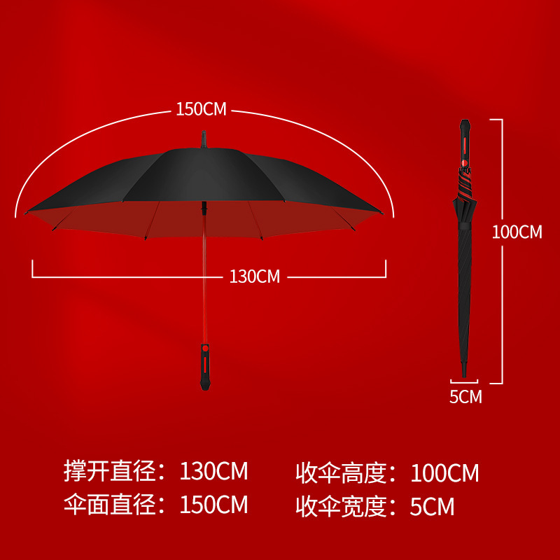 雨伞超大3-5人加大加厚加固抗风暴雨折叠手动双人超大号晴雨伞|undefined
