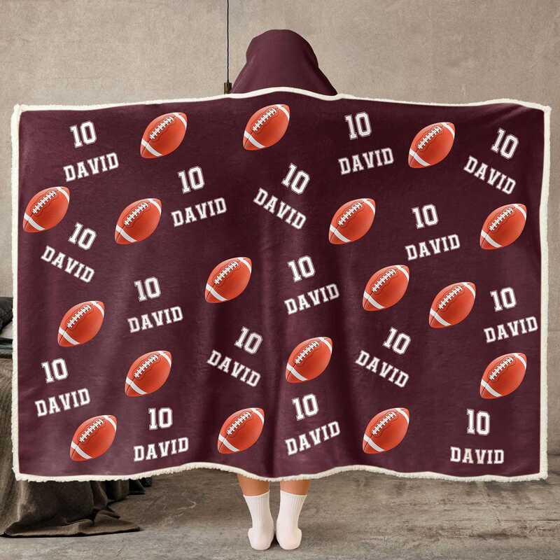 Customized Hockey Blanket Hoodie with Name, Personalized Sports Wearable Hoodie for Ice Hockey Fans Customized Hockey Blanket Hoodie with Name, Personalized Sports Wearable Hoodie for Ice Hockey Fans
