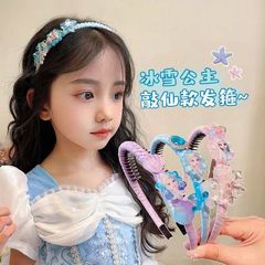 Children's Frozen Elsa Princess Fringe Hair Tying Tool, Non-Irresistible Hairband for Little Girls