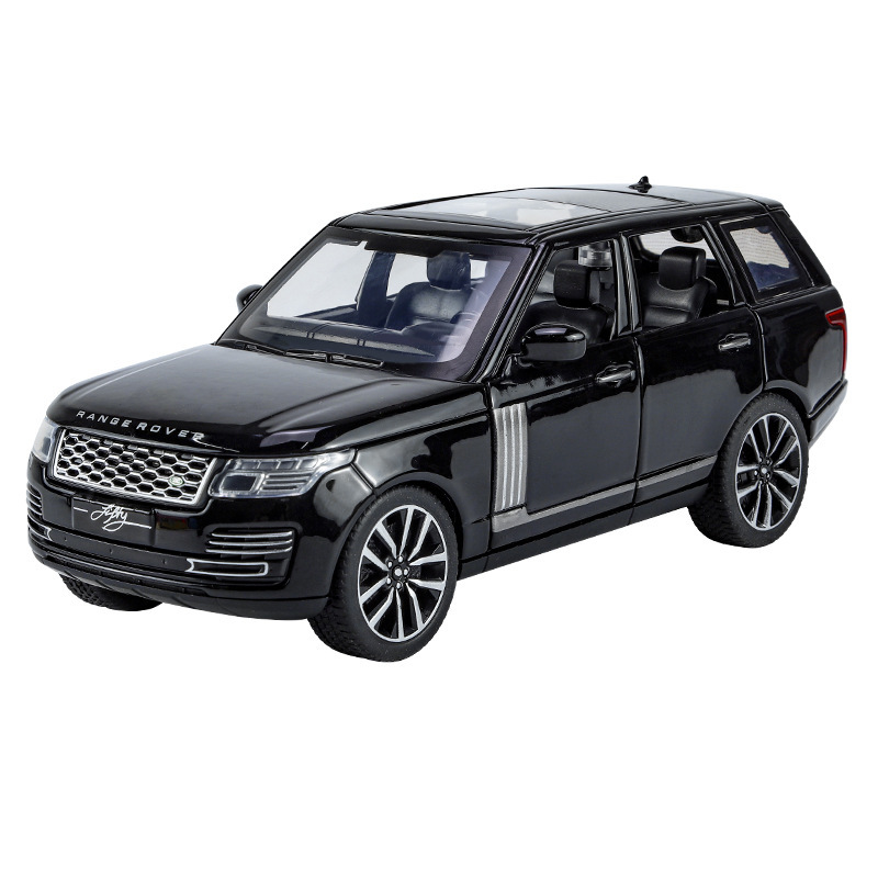 Qiyi aleación modelo de coche 1:32 genuino tierra Tiger Range Rover vehículo todoterreno Tire hacia atrás el sonido y la luz del coche de juguete modelo de música Decoración