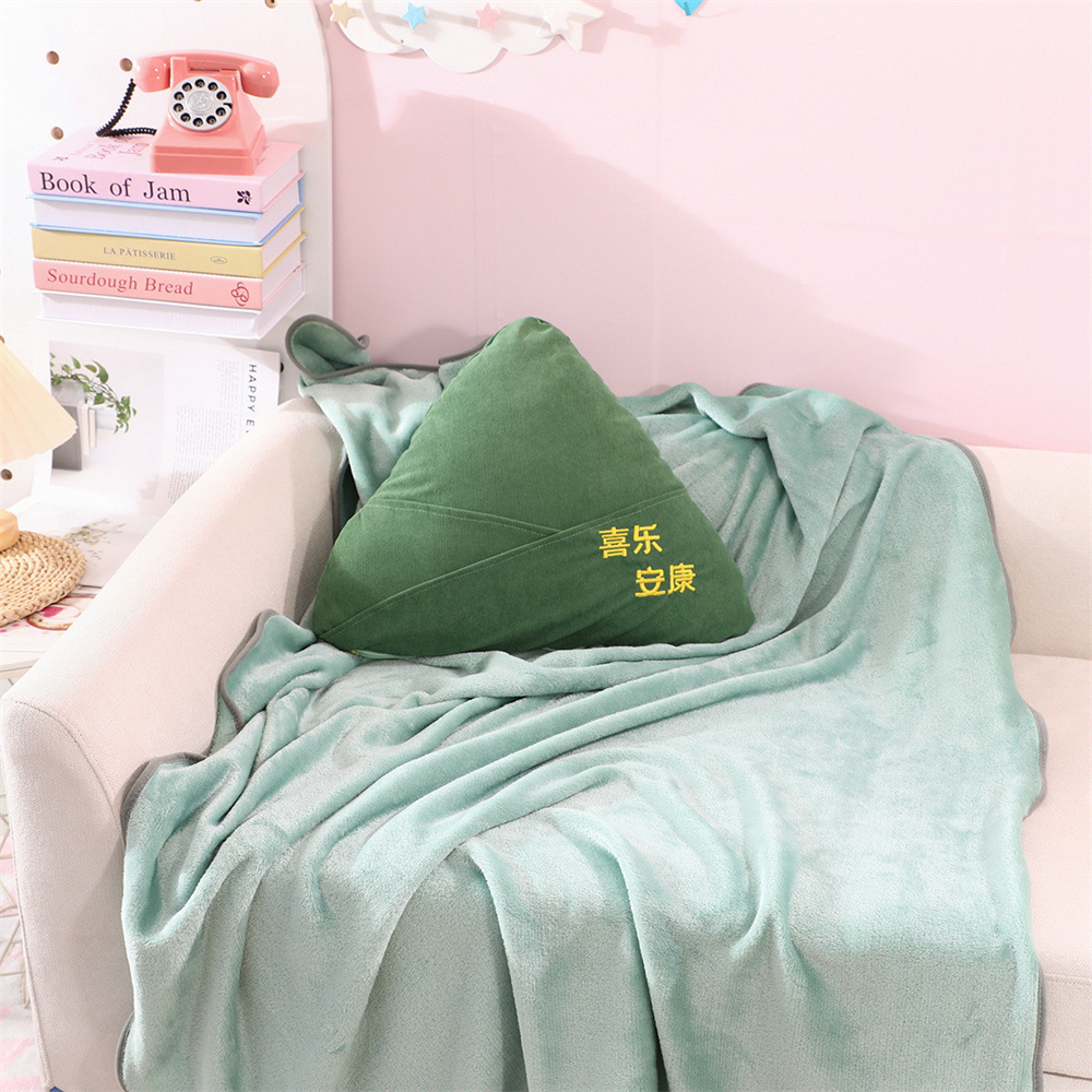 코듀로이 쌀만두 베개 + 담요 100*165CM
