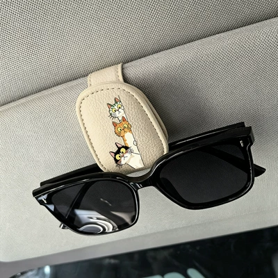 Beige cross-border bestseller sunglasses Car Glasses Clip/Bill Clip