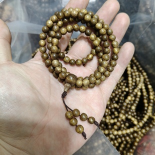 Kalimantan Agarwood 108 Beads Bracelet Buddhist Beads Rosary Material Light Weight