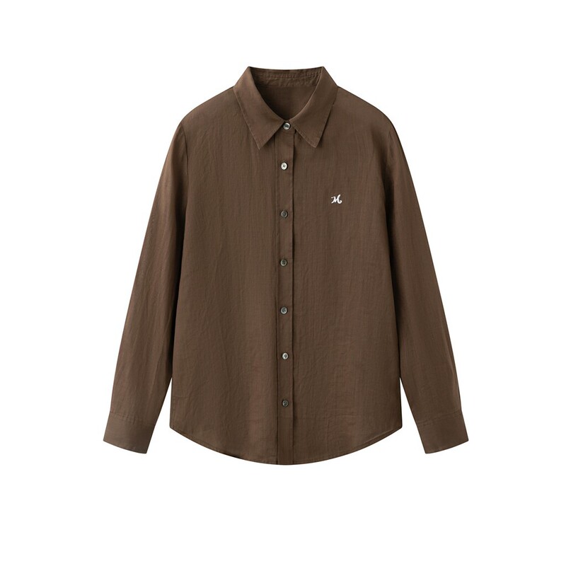 Mm Mai Mai 26 New Summer Style Old Money Style Ramie Shirt Women's Long-Sleeved Loose Lazy Style Top 5H6120604 Mm Mai Mai 26 New Summer Style Old Money Style Ramie Shirt Women's Long-Sleeved Loose Lazy Style Top 5H6120604