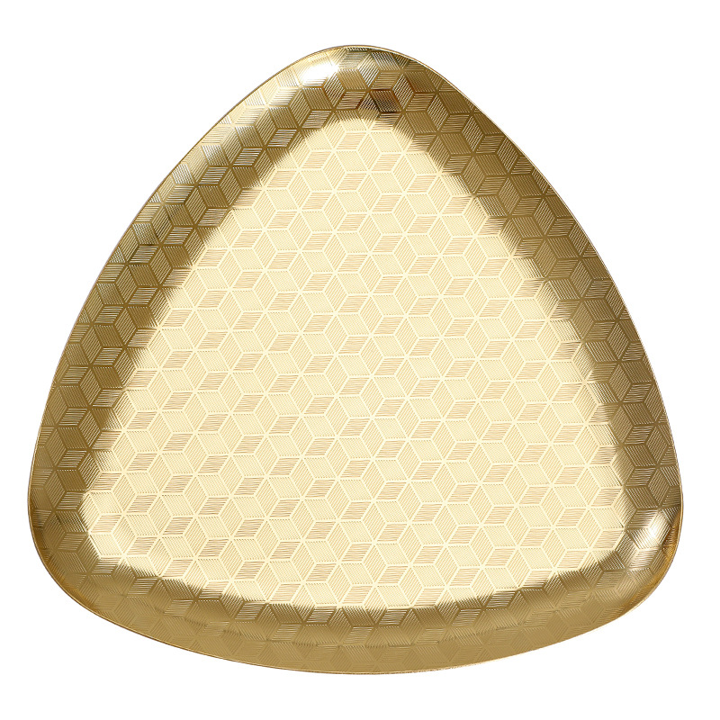 Cubo de almacenamiento bandeja de joyería triangular nórdica decoración ligeramente lujoso alto perfume cosmético lavabo