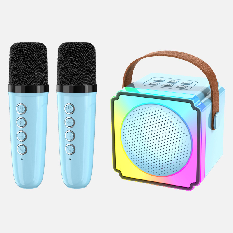 スポット P8k 歌一体型マイク スプリット カラオケ オーディオ カラフル デュアルマイク 子供用 Bluetooth スピーカー|undefined