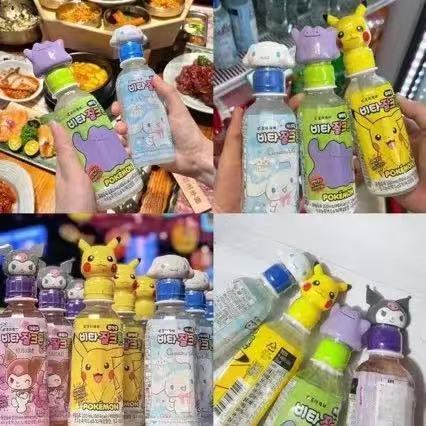 韓国コンビニ サンリオ クロミ シナモンドッグ アップルグレープジュースドリンク|undefined