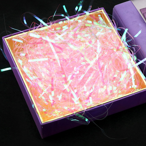 30g/50g/100g 3MM colorful silk gift box decorative filler colorful raffia packaging embellishment material