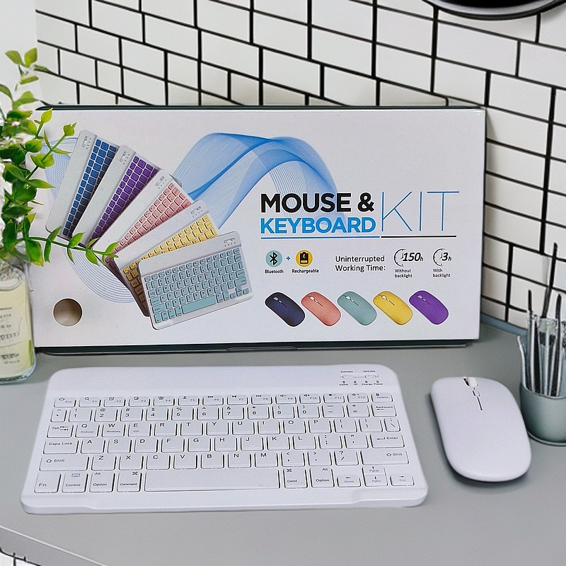 Wireless Bluetooth Keyboard Mouse Mini Travel Office Essential External Mobile Phone Tablet Laptop System