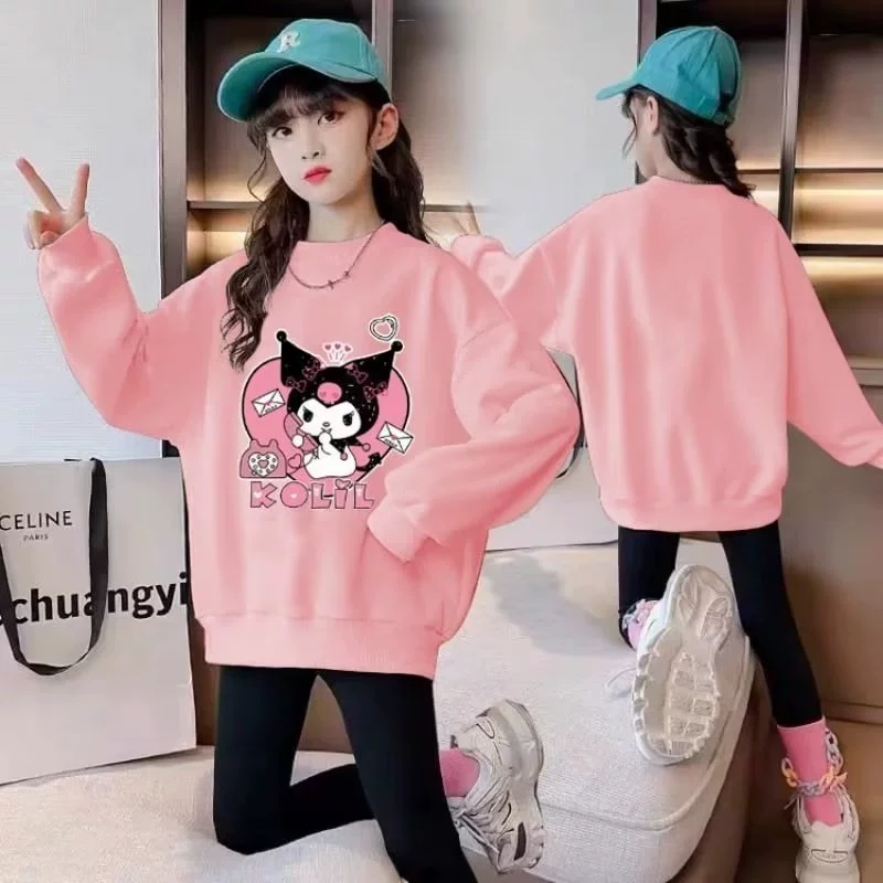 Autumn sweatshirt, base body-friendly cartoon long-sleeve, 2023 collection, for teenagers, western style