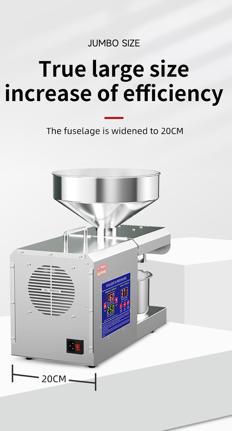 Description Picture 5 of item110V/220V Automatic Cold Press Oil Machine, Oil Cold Press Machine, Sunflower Seeds Oil Extractor, Olive Oil press Extract