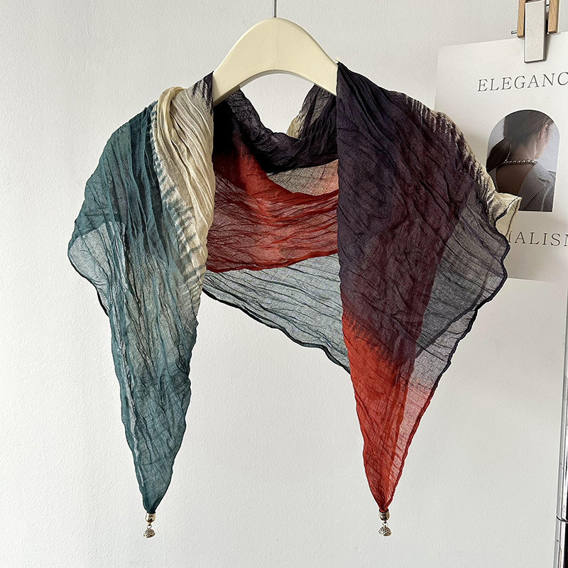 Buckle magnético pliegue bufandas de algodón y lino collar protector de cuello frío otoño y invierno decoración de moda bufandas cuadradas