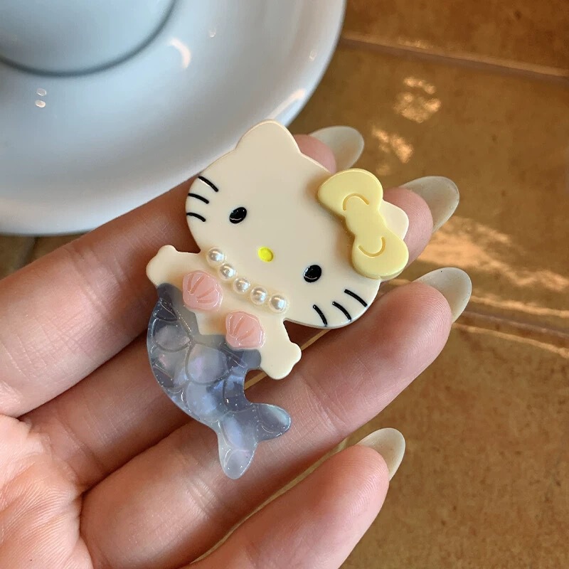 サマーマーメイド KT アセテートヘアピン前髪カモノハシクリップ壊れたヘアピンパールホリデースタイルハイエンド多用途|undefined