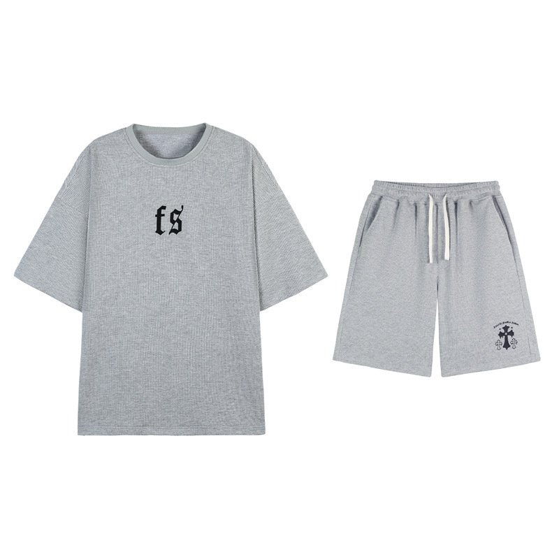 Men's Casual Sports Suit, High-Quality Trendy Short-Sleeve and Shorts, Breathable, Loose Fit, New Style, Stylish and Versatile