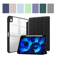 Ipad保護カバー8.9インチアクリルair 4567保護ケース第11世代ペン付き溝9平板10.2転倒防止
