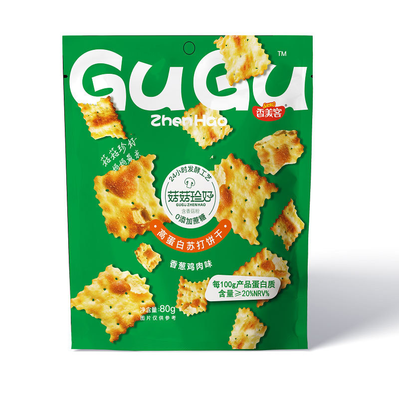 香美客苏打饼干80g菇菇珍好鱿鱼味轻咸酥脆追剧办公室休闲零食|undefined