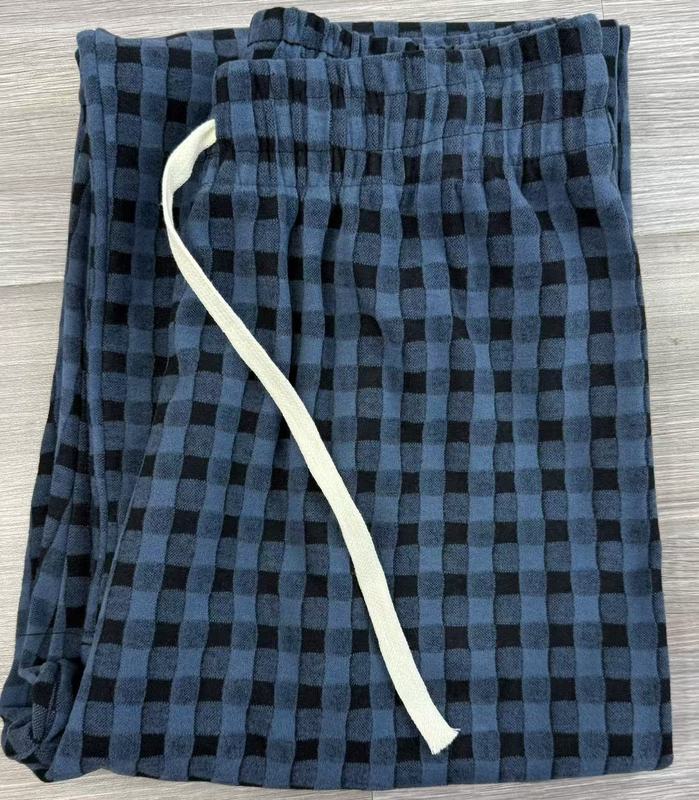 少女德绒阔腿裤睡裤女加厚宽松直筒休闲长裤子高腰垂感条纹拖地裤|undefined