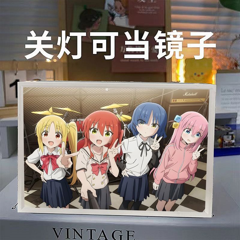 孤独ロック鏡照明画二次元アニメ装飾デスクトップフォトフレームに雰囲気ランプを飾って彼女にプレゼントする|undefined