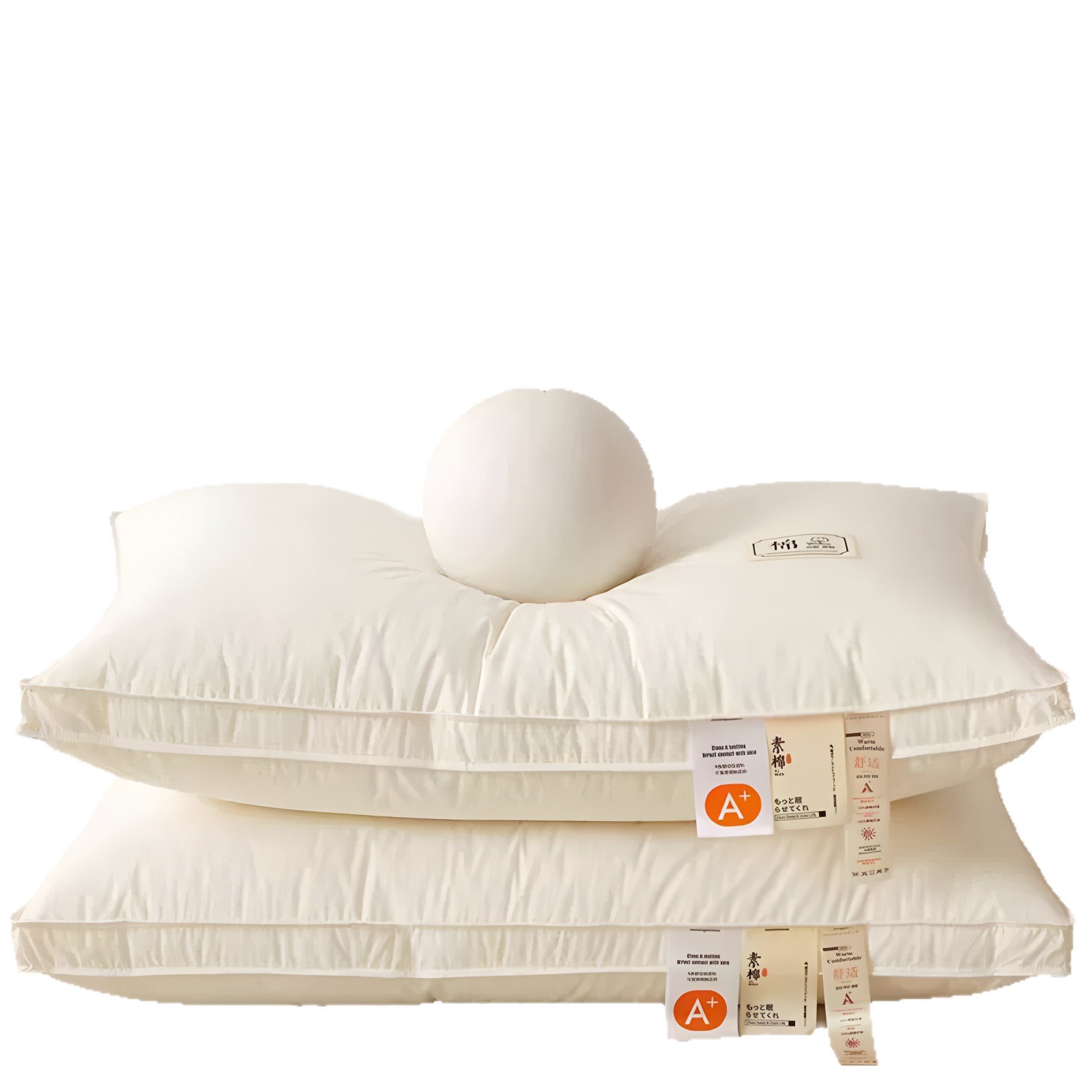 Algodón genuino de clase A para proteger la columna cervical antibacteriana para dormir núcleo de almohada madre y bebé dormitorio fibra un par de almohadas