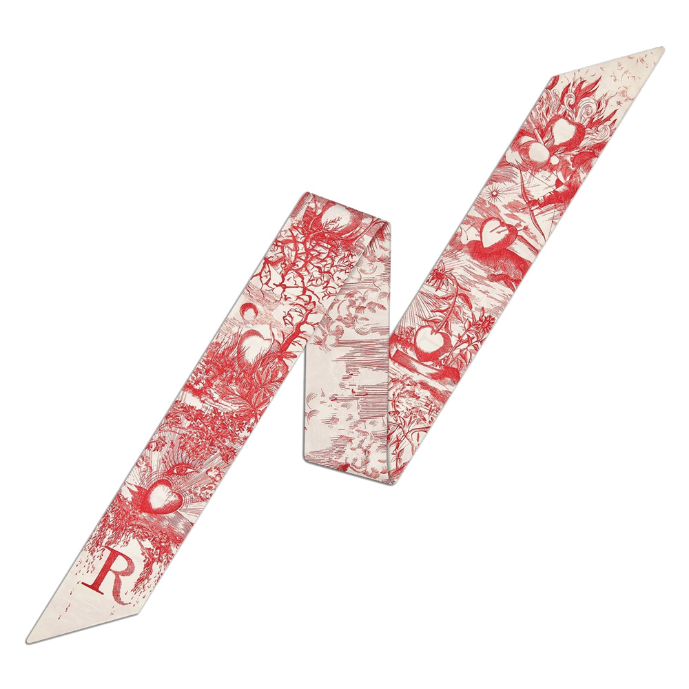20g Weight Silk Scarf Classification Daily Occasion Silk Material Letter Pattern All Seasons Season Women'S Gender Printing Design Fashion Style Women's Fashion Letter Silk Printing Silk Scarves 22
