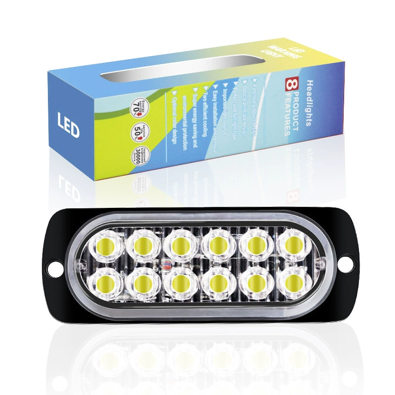 Трансграничный тонкий двухрядный 12 огней взрывного грузовика 12-24В кузова боковой сигнальной лампы