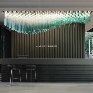 Glass Lamp Sales Department Sand Table Hotel Lobby Villa Banquet Hall Wave Shape Creative Manufacturing Art Chandelier
