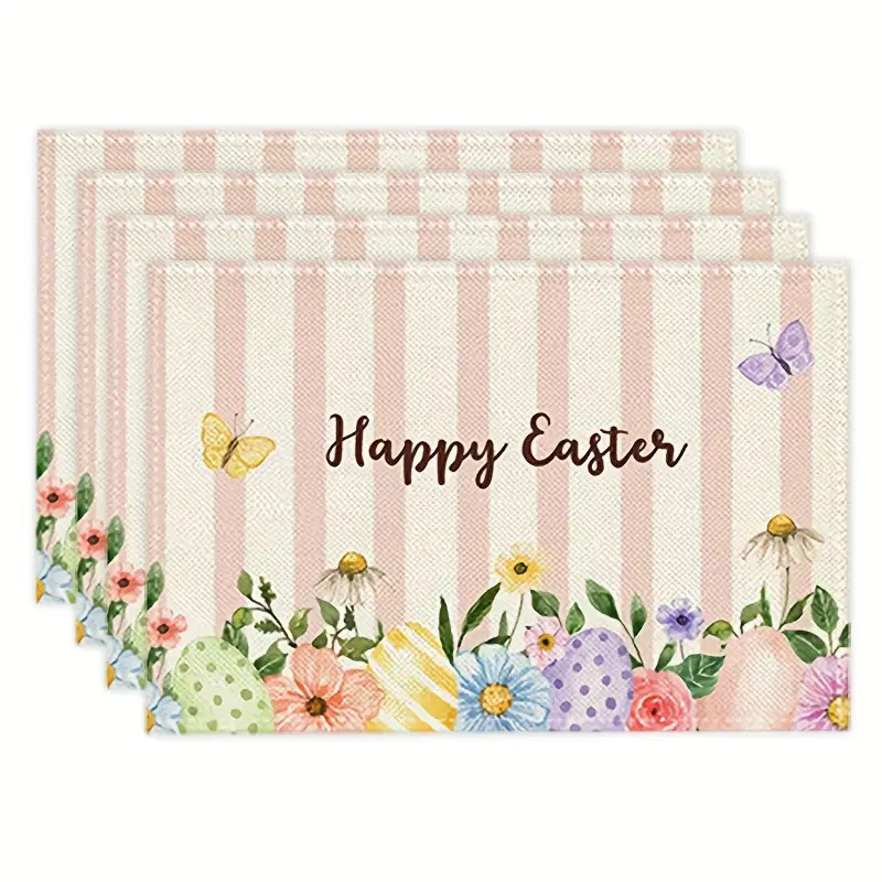 Transfronterizos lino almohadilla de mesa Aliexpress TEMU Amazon almohadilla de mesa cuadrada búfalo rojo almohadilla de Navidad Día de la Independencia