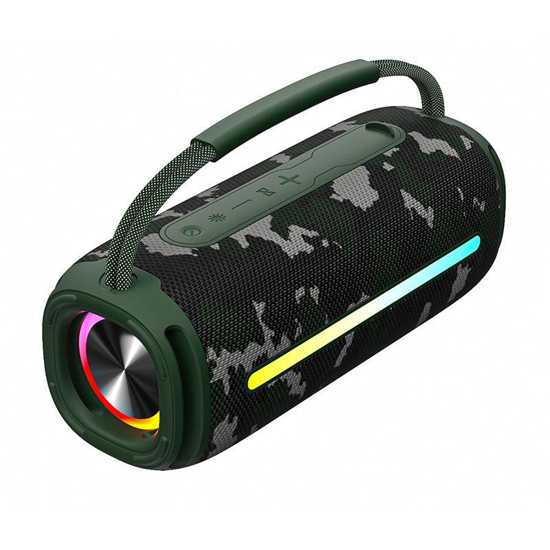 屋外bluetoothスピーカーipx6防水ポータブルカードuディスク小音響迷彩グラデーションライト20w大出力|undefined