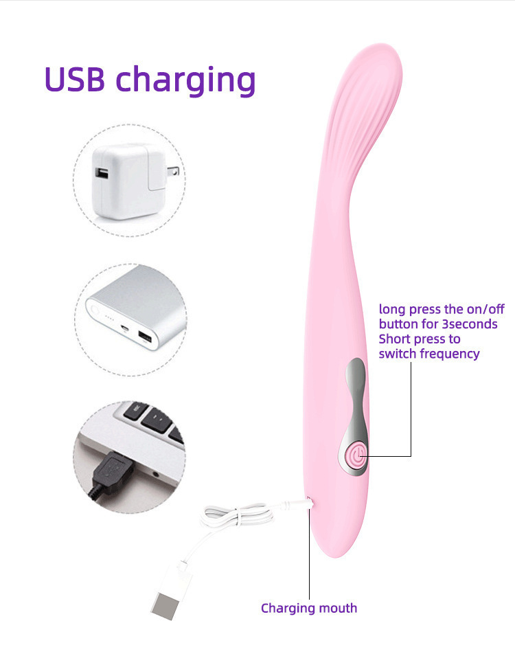 Guerlain Vibrating Wand, Silicone Clitoral Vibrator, Pink Small Massager — detail image 7