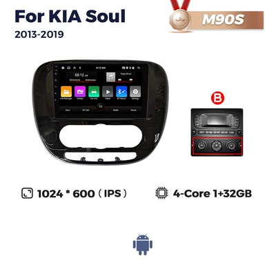 DVD Navigation, KIA Soul 2014-2018 Kia - b-m90s-1-32-quad-core-wifi-edition