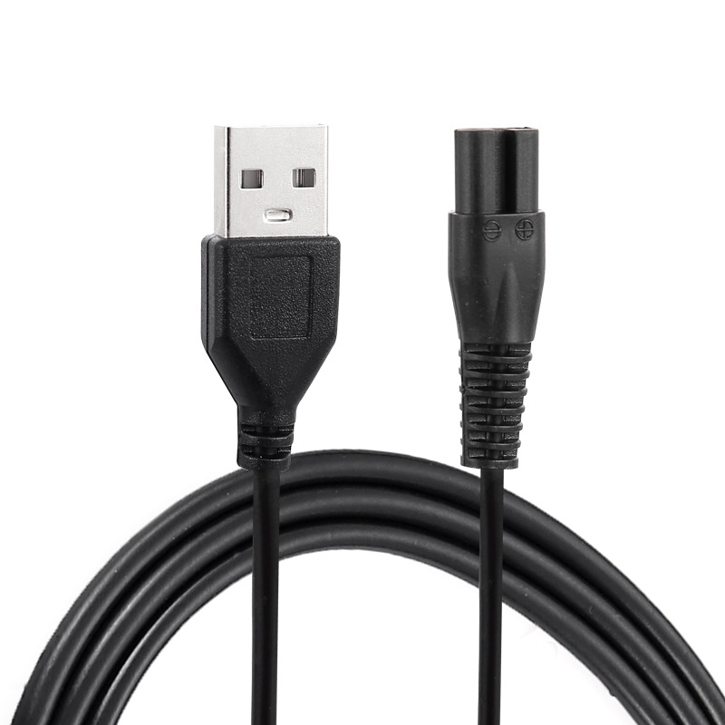 Cable de alimentación USB para comercio transfronterizo, cable de carga para afeitadora, cable de alimentación en forma de ocho, cable de carga USB, cable de alimentación en forma de ocho.