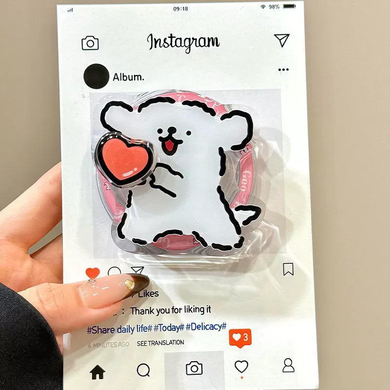 Симпатичный поворот пусковой линии любви щенок подходит для MagSafe магнитный всасывающий держатель подушки безопасности мобильного телефона распаковать веселье