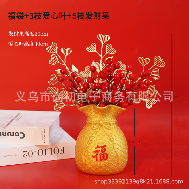 Oro trigo oído flor seca fortuna fruta bolsa de dinero salón decoración ramo apertura inauguración Nuevo Hogar regalo Año Nuevo