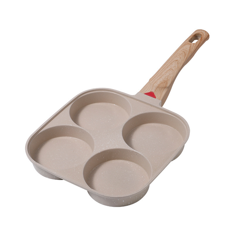 Cross-border new product four-hole omelette pan, medical stone non-stick pan, breakfast pan, mini frying pan, steak frying pan