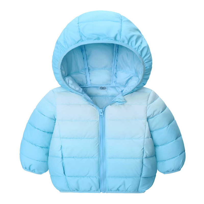 Children's Cotton-Padded Clothes, Autumn and Winter Warm Gradient Jackets, Boys and Girls, Baby Hooded Tops, Kidsren's Jackets, Cartoon Cotton-Padded Clothes
