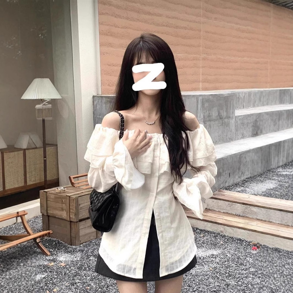 Apricot spring design shirt