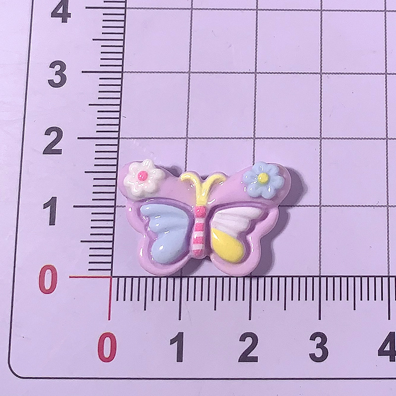 Macarón mariposa de color DIY accesorios de resina pegamento de crema de cáscara de teléfono móvil agujero agujero zapatos accesorios para el pelo abrazaderas de pelo material hecho a mano