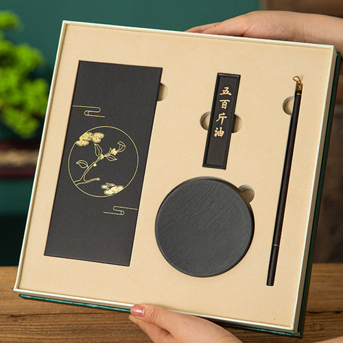 Four treasures of the study set gift box wholesale pen, ink, paper and inkstone calligraphy supplies business gifts high-end brush and inkstone