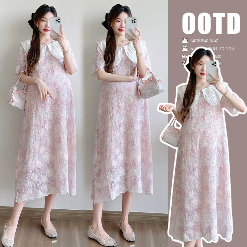 Пятно ~ Прохладное французское крюковое полое мягкое, нежное и дышащее платье