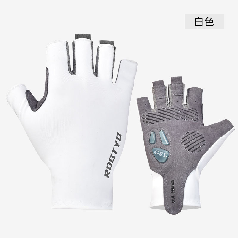 Guantes de ciclismo de medio dedo Guantes de silicona líquida de verano al aire libre Guantes de dedo corto de amortiguación de bicicleta de carretera de montaña