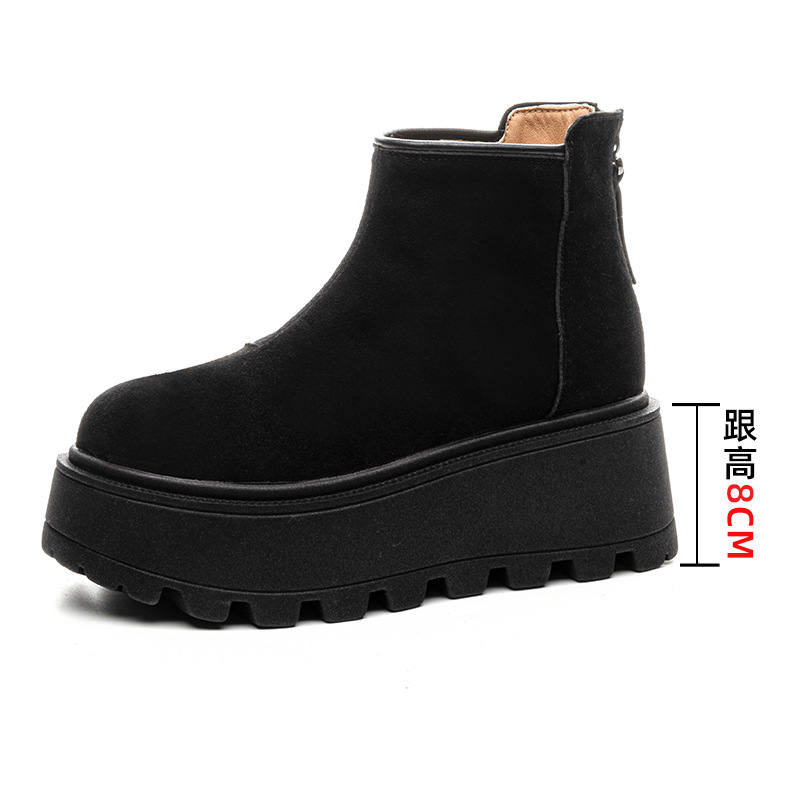 Botas de neve plataforma mulher em camurça antiderrapante_voghion.com
