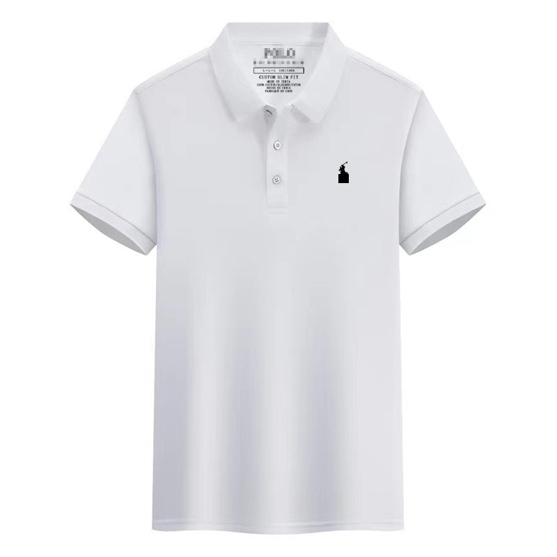 2025 Summer Foreign Trade Paul Polo Shirt Men's Short-sleeved T-shirt Lap Pony Embroidered Short-sleeved Casual Wear