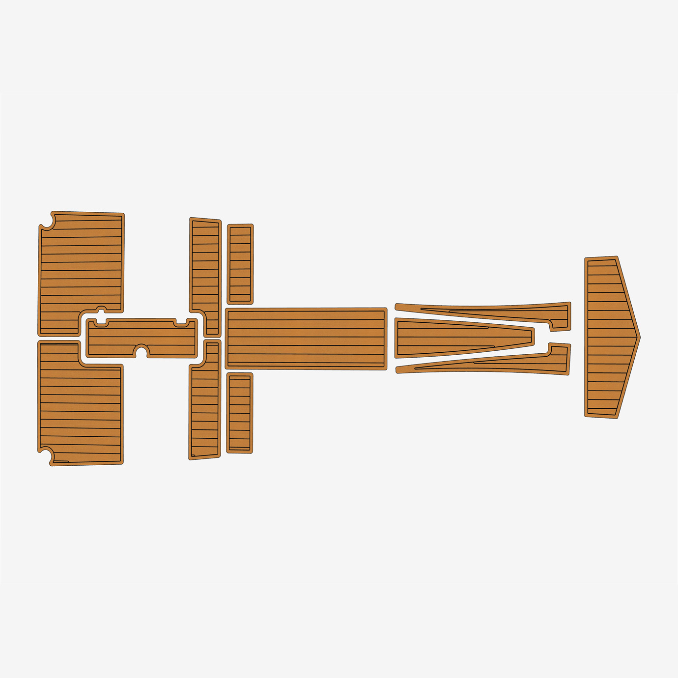 Shockwave 26 Cat EVA Faux Teak Marine Foam mat Floor