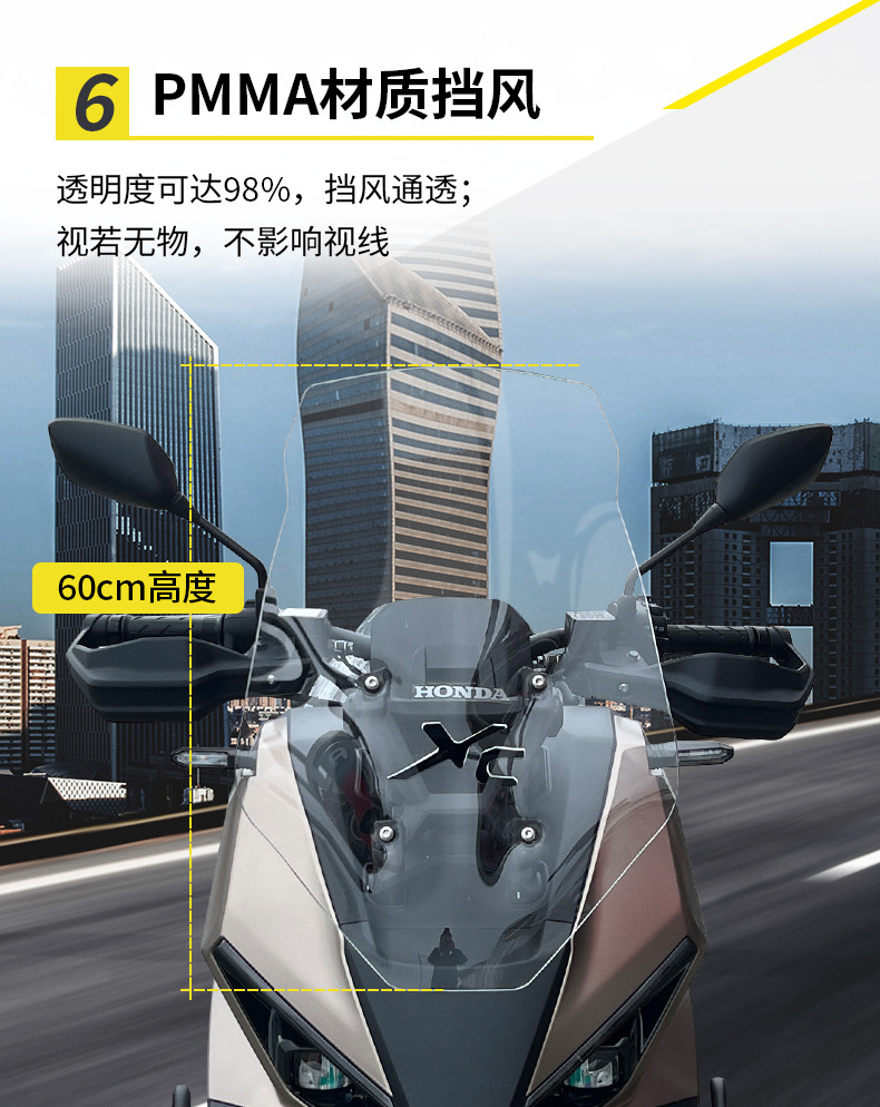 Suitable for Xin Da Zhou Honda Ns150Xc Protective Bars, Front and Rear Exhaust Pipe Bumpers, Anti-Fall Rear Tail Frame, Modified Windshield