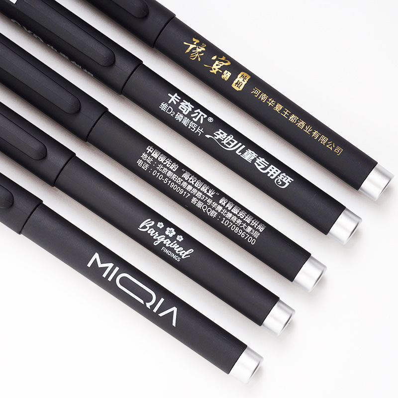 Pluma de gel de negocios personalizada impresa logotipo firma pluma personalizada publicidad pluma Oficina 0,5mm negro agua pluma al por mayor image 3