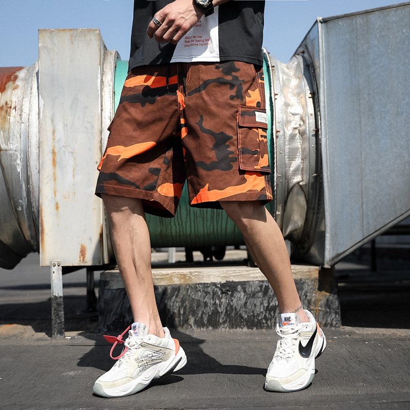 Summer Camouflage Workwear Casual No Belt Youth Cotton Solid Color Micro-elastic Ordinary Mid-waist Spot Green Ice Silk Pants